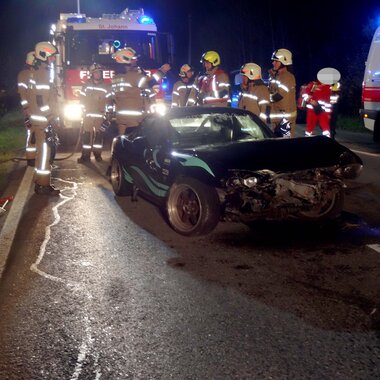 AUFRÄUMARBEITEN NACH VERKEHRSUNFALL